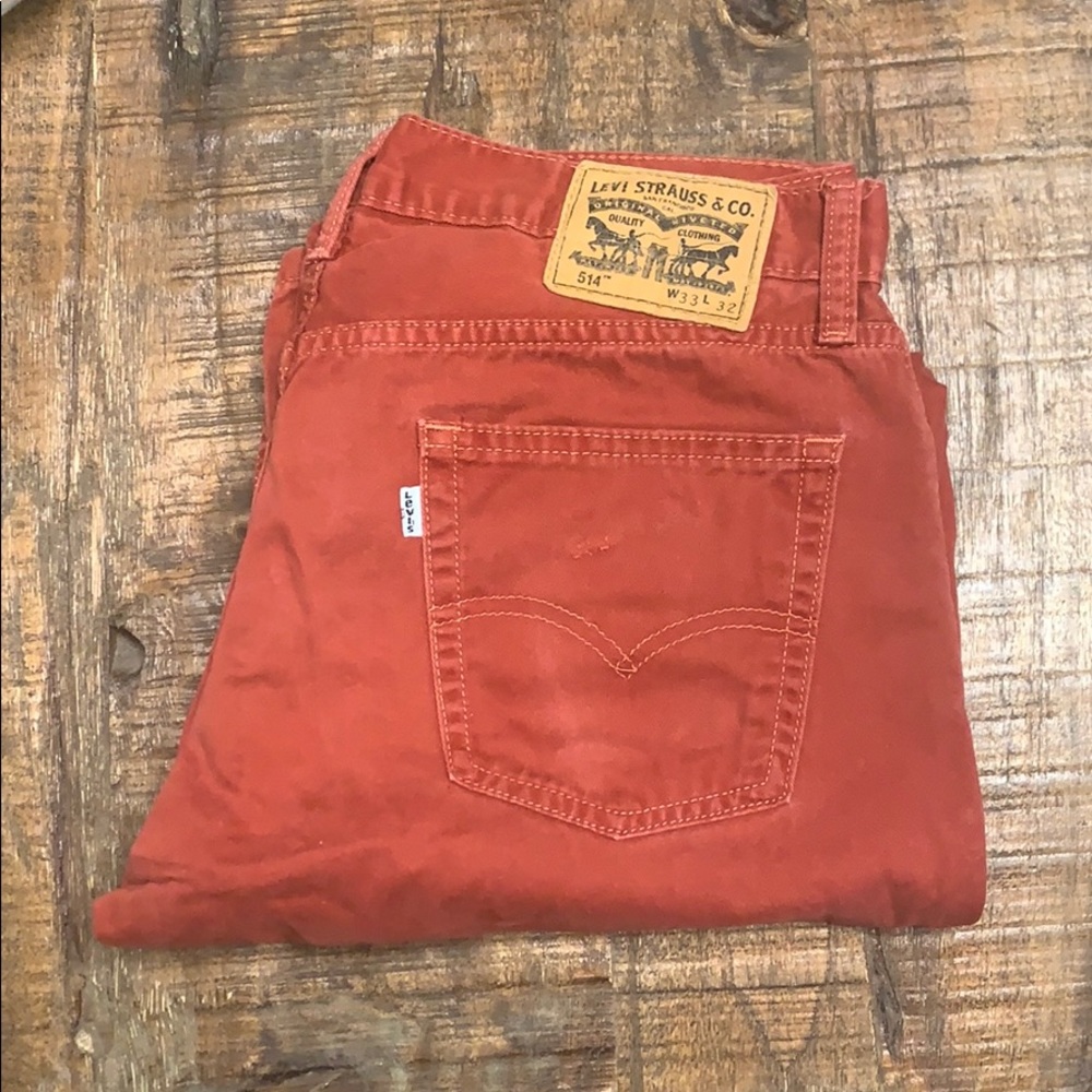 Levi’s 514 w 33 L32 red pants 100% cotton